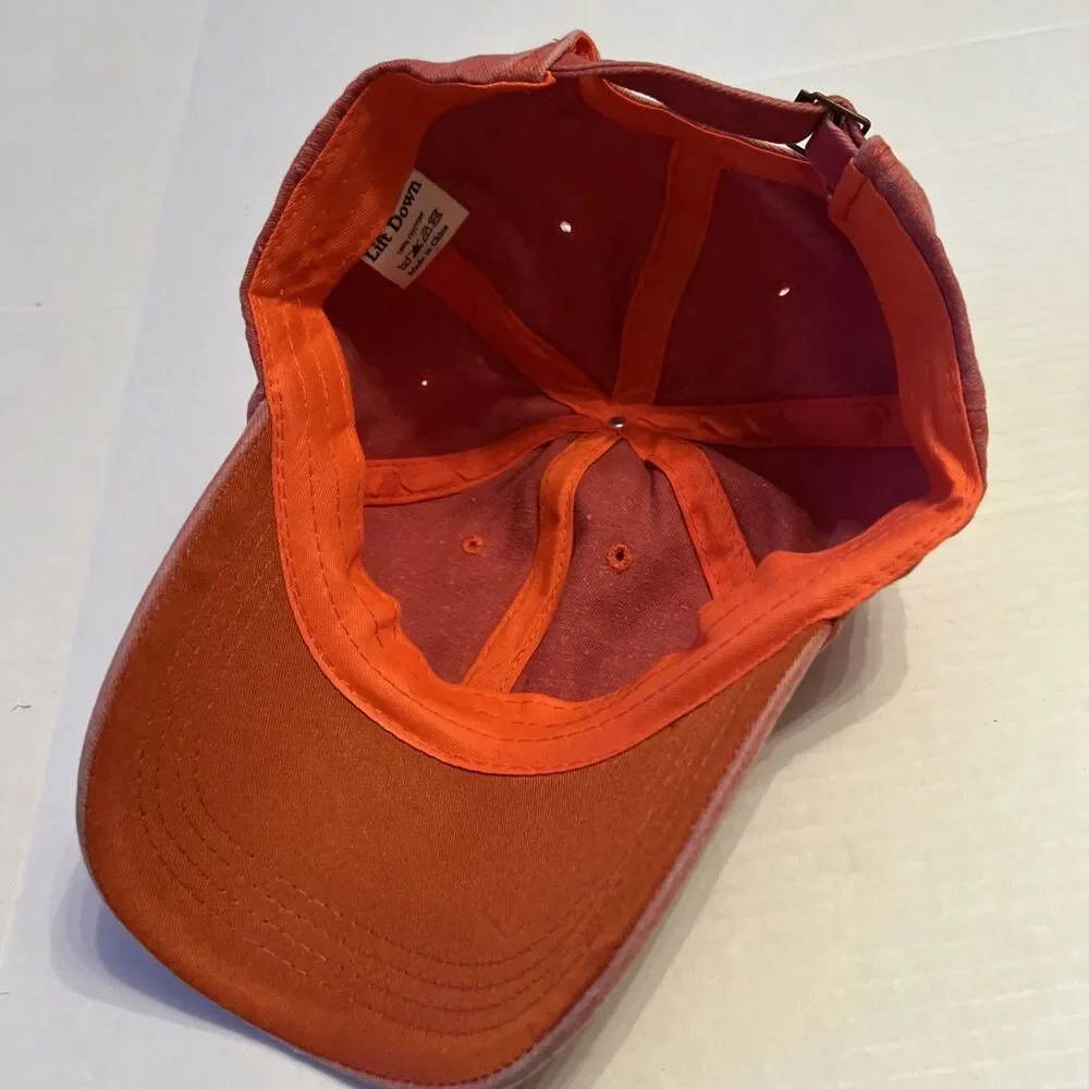 Lift Down Cap Classic S-M Orange Adjustable Strap 100% Cotton NWOT